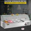 VEVOR Refrigerated Condiment Prep Station, 48-Inch, 10.8Qt Sandwich Prep Table w/ 2 1/3 Pans & 4 1/6 Pans