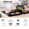 VEVOR Built in Electric Stove Top, 30.3 x 20.5 inch 4 Burners, 240V Glass Radiant Cooktop with Sensor Touch Control, Timer & Child Lock Included