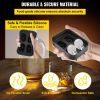 VEVOR Skull Ice Cube Tray, 4-Grid Skull Ice Ball Maker, Flexible Black Silicone Ice Tray with Lid & Funnel