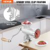 VEVOR Manual Meat Grinder, Heavy Duty Cast Iron Hand Meat Grinder with Steel Table Clamp, Meat Mincer Sausage Maker with 1 Cutting Blade