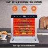 VEVOR Food Dehydrator Machine, 6 Stainless Steel Trays, 700W Electric Food Dryer w/ Digital Adjustable Timer & Temperature for Jerky, Herb, Meat, Beef