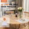 VEVOR Clear Table Cover Protector, 42 inch/1068 mm Round Table Cover, 1.5 mm Thick PVC Plastic Tablecloth