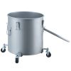 VEVOR Fryer Grease Bucket, 16 Gal Oil Disposal Caddy with Caster Base, Carbon Steel Rust-Proof Coating, Oil Transport Container with Lid, Lock Clips