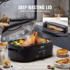 VEVOR Electric Roaster Oven, 24 QT Turkey Roaster Oven with Self-Basting Lid, 1450W Roaster Oven with Defrost & Warm Function, Adjustable Temp