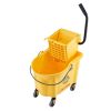 VEVOR Mop Bucket with Wringer, 35 Qt. Commercial Mop Bucket with Side Press Wringer, Side-Press Mop Bucket and Wringer Combo on Wheels