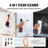 VEVOR Steam Mop, 8-in-1 Hard Wood Floor Cleaner with 7 Replaceable Brush Heads, for Various Hard Floors, Like Ceramic, Granite, Marble, Linoleum