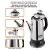 VEVOR 12-Cup Electric Percolator Coffee Pot, 304 Stainless Steel Coffee Percolator with Keep Warm Function & Heat-Resistant Handle