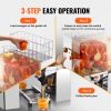 VEVOR Commercial Orange Juicer Machine, 120W Automatic Juice Extractor with Water Tap, Stainless Steel Orange Squeezer 20 Oranges/Minute