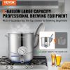 VEVOR Stainless Steel Kettle, 5 GALLON Brewing Pot, Tri Ply Bottom for Beer, Brew Kettle Pot, Home Brewing Supplies Includes Lid, Handle, Thermometer