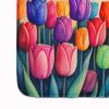 Tulips in Color Memory Foam Kitchen Mat Machine Washable Anti-Fatigue Mat Cushion Comfort Bath Mat or Kitchen Rug