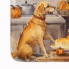 Yellow Lab Fall Kitchen Pumpkins Memory Foam Kitchen Mat Machine Washable Anti-Fatigue Mat Cushion Comfort Bath Mat or Kitchen Rug