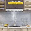 VEVOR Insert Range Hood, 900CFM 4-Speed, 30 Inch Stainless Steel Built-in Kitchen Vent with Touch & Remote Control LED Lights Baffle Filters