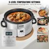 VEVOR Slow Cooker, 8QT 320W Electric Slow Cooker Pot with 3-Level Heat Settings Digital Slow Cookers with 20 Hours Max Timer, Locking Lid