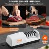 VEVOR Electric Knife Sharpener, 3 Stages Kitchen Knife Sharpener for Quick Sharpening & Polishing, Professional Knife Sharpener with Diamond Abrasives