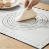 Silicone Pastry Mat, Non-Stick Cooking Mat, Reusable Baking Mat Dough Rolling Mat for Cookies, Pie, Bread and Pastry, 23.6" x 15.7 ", Black