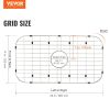 VEVOR Sink Protector Grid, 26"x14" Stainless Steel Sink Grates, Centered Drain Sink Grates with R90 Corner Radius, Large Sink Bottom Grids