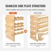 VEVOR 48 Bottle Stackable Modular Wine Rack Bamboo Wood Display Shelf 6-Tier