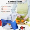 VEVOR Ice Crushers Machine, 176lbs Per Hour Electric Snow Cone Maker with 2 Blades, Shaved Ice Machine with Cover and Bowl