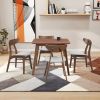 (1 Table with 4 Chairs)Wooden Dining Table Set, Modern Simple Design Square Kitchen Table and Fabric Upholstered Dining Chairs for Dining Room