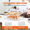 VEVOR Pastry Display Case, 2-Tier Commercial Countertop Bakery Display Case, Acrylic Display Box with Rear Door Access & Removable Shelves