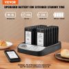 VEVOR Restaurant Pager System, Wireless 500m Long Range Lineup Waiting Queue Signal, Guest Customer Calling Beepers with Vibration & Flashing