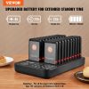 VEVOR Restaurant Pager System, Wireless 400m Long Range Lineup Waiting Queue Signal, Guest Customer Calling Beepers with Vibration & Flashing