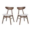 (1 Table with 4 Chairs)Wooden Dining Table Set, Modern Simple Design Square Kitchen Table and Fabric Upholstered Dining Chairs for Dining Room